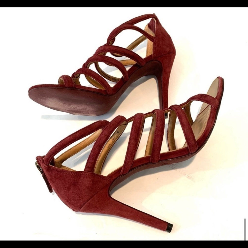 Coach "Lavania" Genuine Suede Cage Heels - Picture 9 of 9